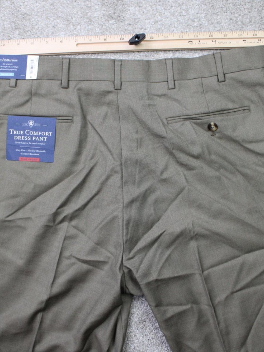 Croft & Barrow Pants NWT Mens 40x30 Brown True Comfort 4 Way Stretch Classic Fit - Picture 6 of 15